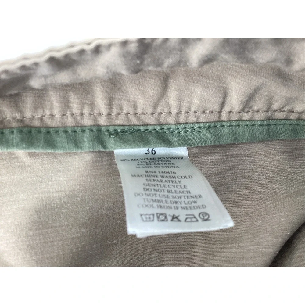 Faherty All Day Shorts Mens 36 Beige Chino Drawstring Stretch Travel